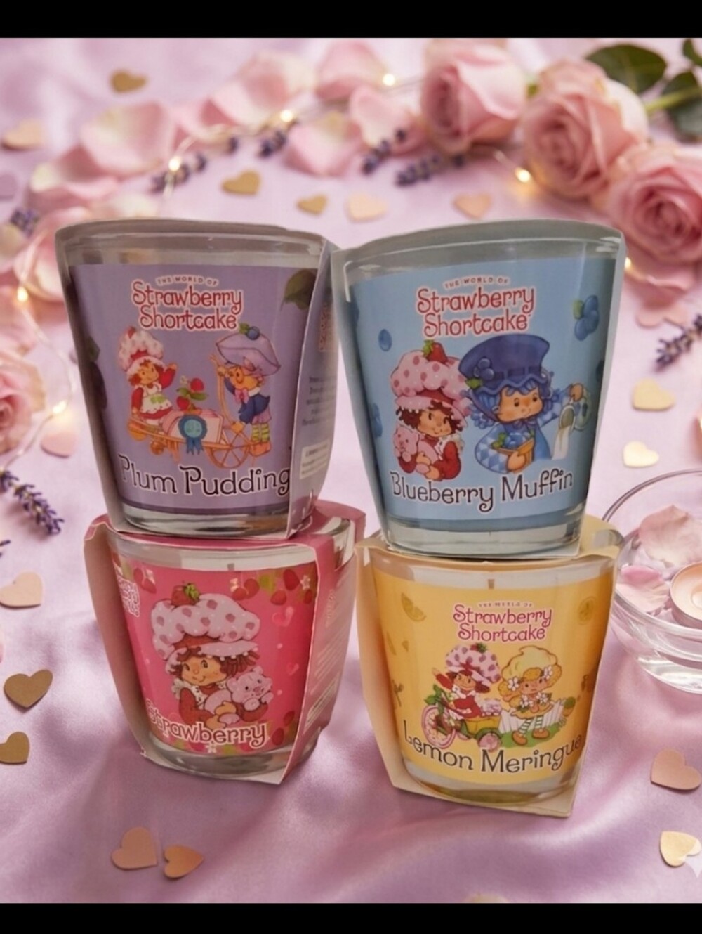 Scented Candles The World Of Strawberry Shortcake, Pack 4 Candles